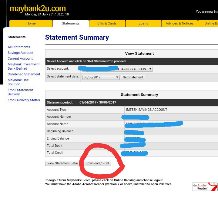 S Macamana Nak Download Penyata Maybank Online Affendi Com